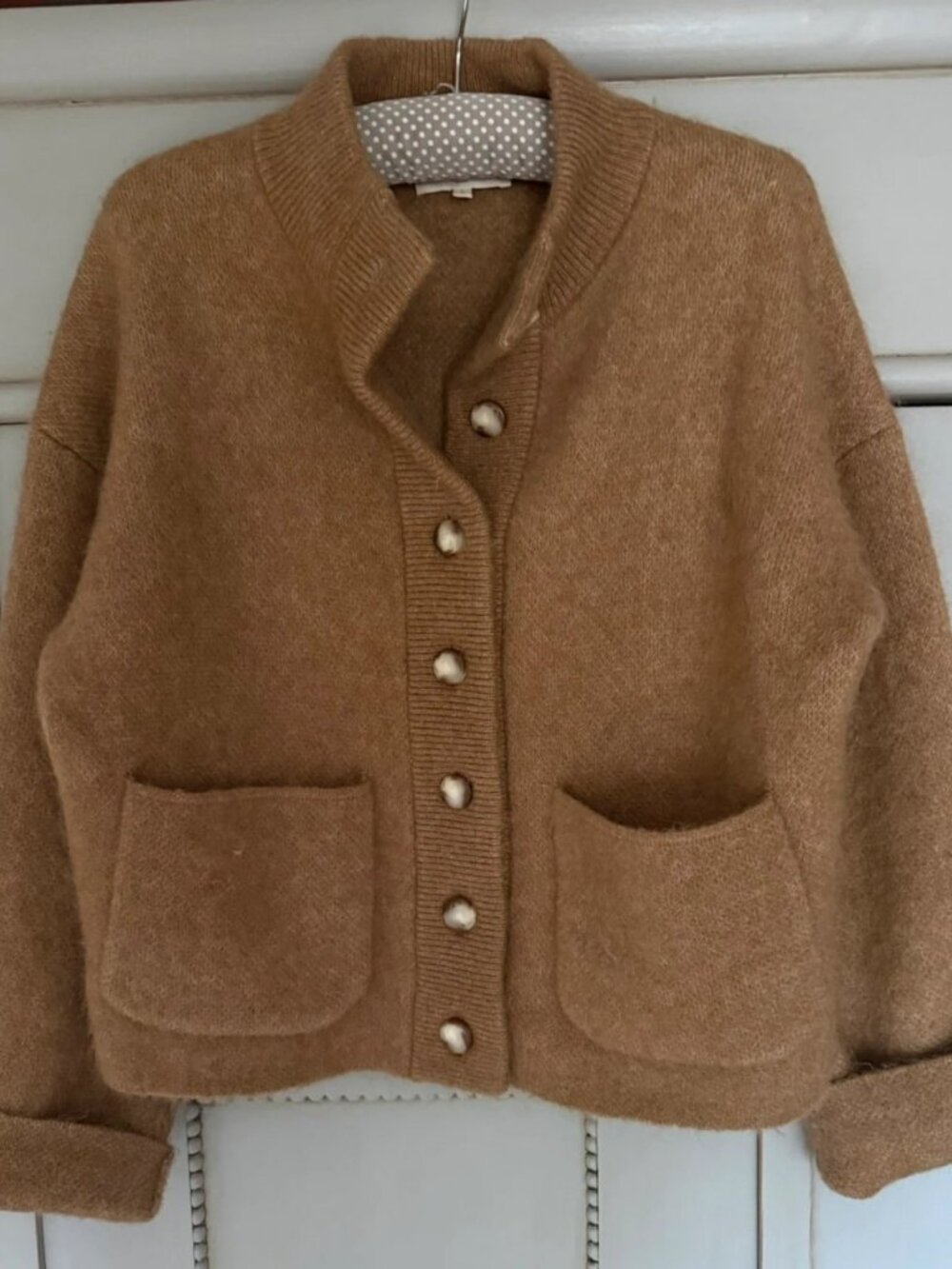 Sezane Thais Cardigan Camel Brown L